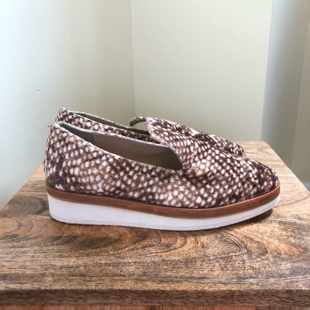 Free People Brown White Snake Eyes loafers 36 - Picture 4 of 8